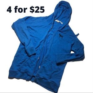 Pink Victoria’s Secret hoodie zip up dog